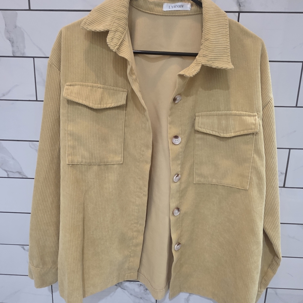 Women's Tan Corduroy Shirt